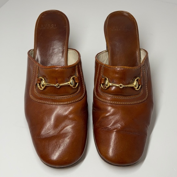 gucci brown mules